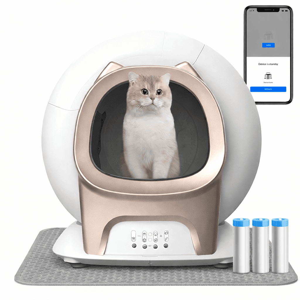 2025 Model Bundel - Zelfreinigende Kattenbak + Mat + Zakken
