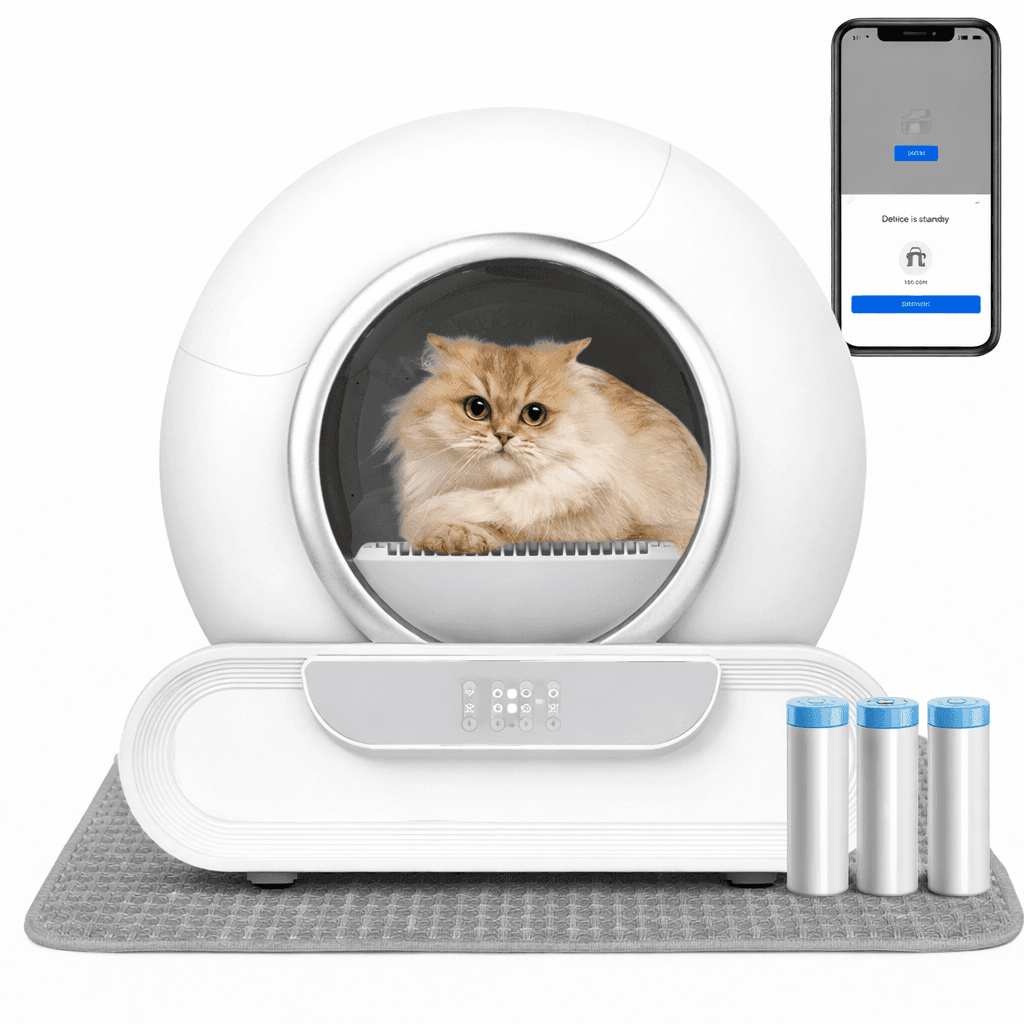 2026 Model Bundel - Zelfreinigende Kattenbak + Mat + Zakken